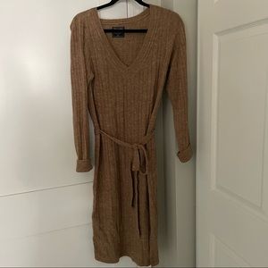 Abercrombie & Fitch camel sweater dress size large petite NWT